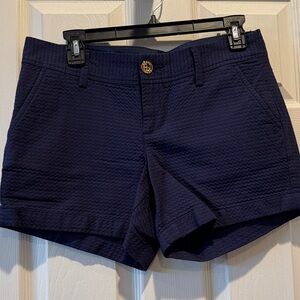 Lilly Pulitzer Dark Blue Textured Women's Shorts